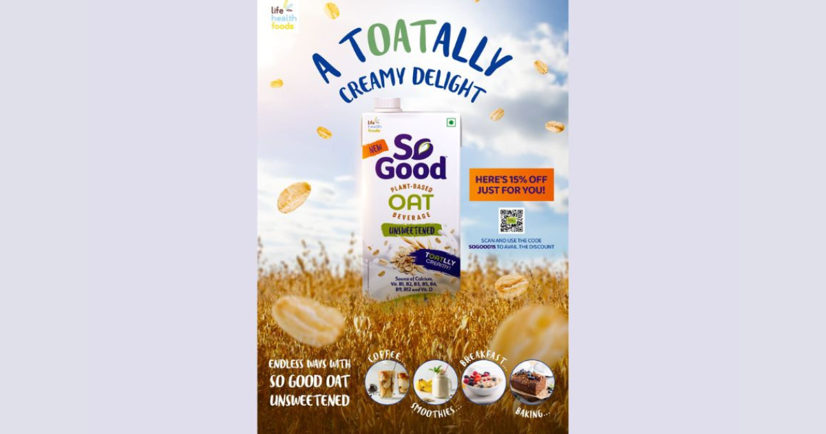 Life Health Foods Launches So Good OAT Beverage In India In The Plant-Based Dairy-Free Segment